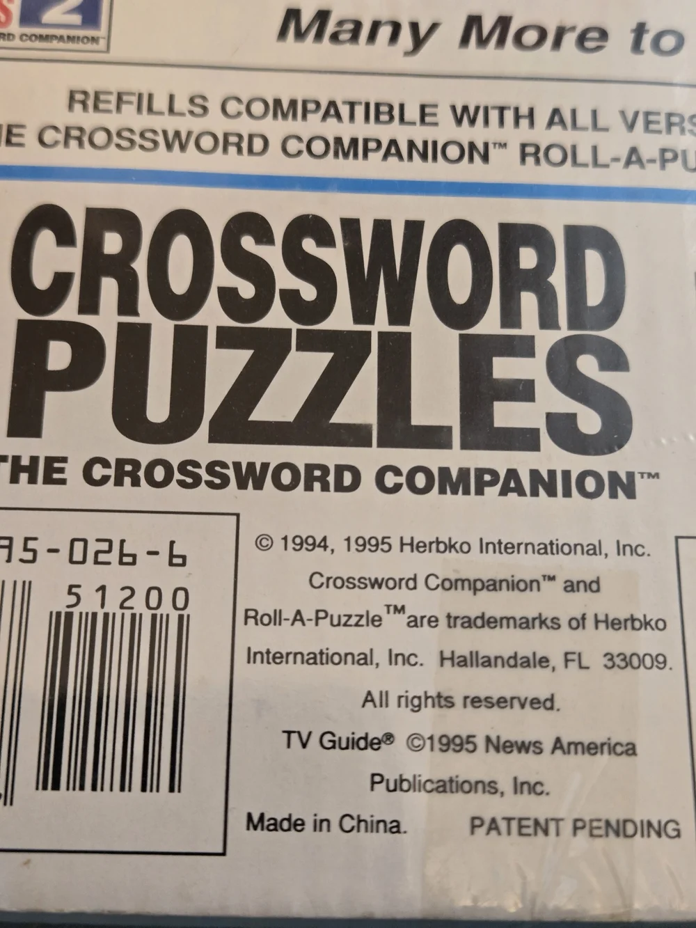 Vintage TV Guide Crossword Companion Roll-a-Puzzle Refills Volume 4 New Sealed
